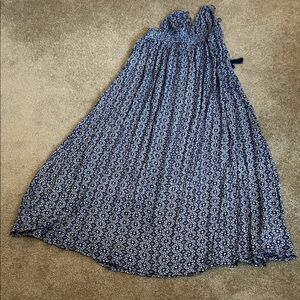 Lulu's Navy and White Patterned Dress